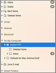 save pst in microsoft outlook for mac